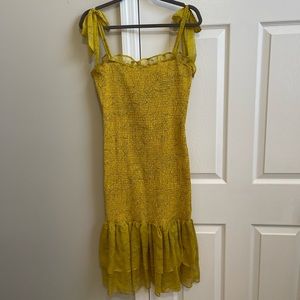 Mustard midi dress
